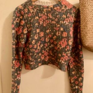 Zara Floral Knit Sweater